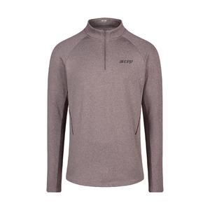 NEW CEP SPORTS men's cold weather zip long sleeve shirt in aubergine